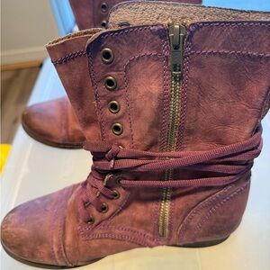 Steve Madden Purple Combat Boots